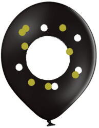 Belbal Set 6 baloane latex personalizabile negru cu alb 30 cm