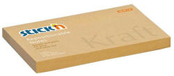 STICK N Öntapadó jegyzettömb, 76x127 mm, 100 lap, STICK N "Kraft Notes", barna (21640) - iroszer24