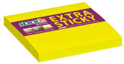 STICK N Öntapadó jegyzettömb, 76x76 mm, 90 lap, STICK N "Extra Sticky", neon sárga (21670) - iroszer24