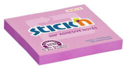 STICK N Öntapadó jegyzettömb, 76x76 mm, 100 lap, STICK N „360°, rózsaszín (21554) - iroszer24