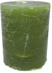 GYD Gyertya rusztikus adventi oliva zöld színű 5 cm X 6 cm, 4db/csomag