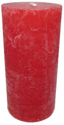 GYD Gyertya rusztikus adventi piros színű 4 cm X 8 cm, 4db/csomag