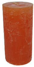 GYD Gyertya rusztikus adventi narancs színű 4 cm X 8 cm, 4db/csomag