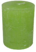 GYD Gyertya rusztikus adventi kiwi zöld színű 5 cm X 6 cm, 4db/csomag