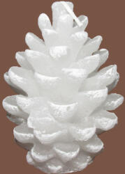 GYD Gyertya nagy kinyílt toboz fehér színű 6 cm X 8 cm