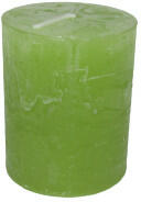 GYD Gyertya rusztikus adventi kiwi zöld színű 4 cm X 5 cm, 4db/csomag