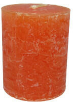 GYD Gyertya rusztikus adventi narancs színű 4 cm X 5 cm, 4db/csomag