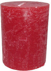 GYD Gyertya rusztikus adventi piros színű 5 cm X 6 cm, 4db/csomag
