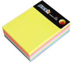 STICK N Öntapadó jegyzettömb, 101x76 mm, 280 lap, STICK N "Magic Cube", neon színek (21255)