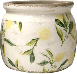 Clayre & Eef Set 2 ghivece flori ceramica Lemon 15x13 cm (6CE1535M)