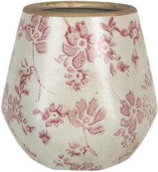 Clayre & Eef Set 2 ghivece flori ceramica bej roz 11x11 cm (6CE1181S)