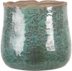 Clayre & Eef Set 2 ghivece flori ceramica verde 20x18 cm (6CE1252L)