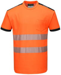 Portwest T181 - PW3 Hi-Vis jól láthatósági póló, narancs/fekete (T181OBRS) - munkavedelmed
