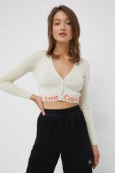 Calvin Klein Jeans kardigán bézs, női, könnyű - bézs XL