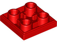 LEGO® 11203c5 - LEGO piros inverz csempe 2 x 2 méretű (11203c5)