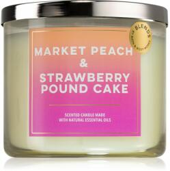 Bath & Body Works Market Peach & Strawberry Pound Cake lumânare parfumată 411 g