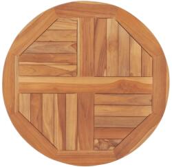 vidaXL Blat de masă, 60 cm, lemn masiv de tec, rotund, 2, 5 cm (48984)