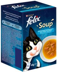 FELIX Soup Halas válogatás szószban nedves macskaeledel 6x48 g macskaeledel