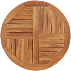 vidaXL Blat de masă rotund, 80 cm, lemn masiv de tec, 2, 5 cm (48986)