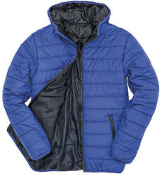 Result Férfi Kabát Kapucnis Hosszú ujjú Result Padded Jacket -XL, Királykék/Sötétkék