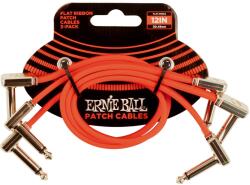 Ernie Ball 12" Flat Ribbon Patch Cable Red 3-Pack