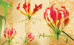 Consalnet Red lilies poszter, fotótapéta, Vlies (104 x 70, 5 cm) (C1-1386VEM)