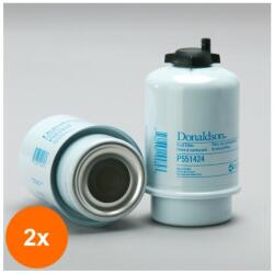 Donaldson Set 2 x Filtru Combustibil P551424, Lungime 154.3 mm, Diametru Exterior 80 mm, Finetea 4 , Donaldson (RAJ-2XP551424)