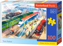 Castorland B-111190 - Vasútállomás - 100 db-os puzzle (B-111190)