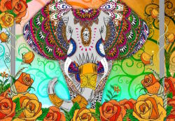 Bluebird Puzzle 90333 - Colorful Elephant - 1000 db-os puzzle (90333)