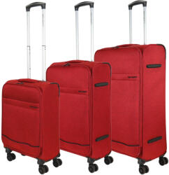 Enrico Benetti Dallas piros 4 kerekű 3 részes bőrönd szett (39042096-03)