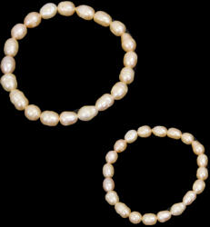  Bratara Perle de Cultura Bob de Orez Diametru 56 mm - 7-10 x 6-8 mm