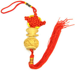  Wu Lou Chinezesc din Lemn - 44x32x32 mm - 1 Buc