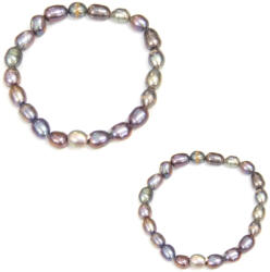  Bratara Perle de Cultura Bob de Orez Diametru 52 mm - 8-11 x 7-8 mm