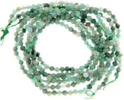 Smarald Margele Pentru Bijuterii Rotunde Fatetate - 3-3, 5 mm - Lungime Sirag 38 cm