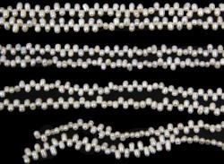  Margele Perle Cultura Albe Bob Orez 2-5x4-8 mm Lungime Sirag 36-39 cm