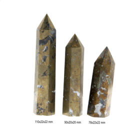  Obelisc Pirita cu Hematit Natural 1 Varf - 78-110 x 20-22 x 20-22 mm - 1 Buc