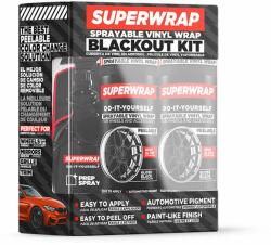 SUPERWRAP GLOSS BLACK KIT Fényes Fekete spray szett