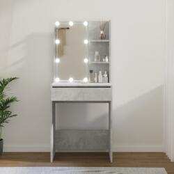 vidaXL Masă de toaletă cu LED, gri beton, 60x40x140 cm (808832)