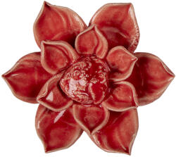 Clayre & Eef Set 4 flori decorative ceramica rosie 8x4 cm (6CE1330) - decorer