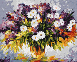 Ipicasso Set pictura pe numere, cu sasiu, Buchet de flori salbatice - Leonid Afremov, 40x50 cm (PC4050115) Carte de colorat