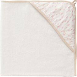 Fresk Prosop bebelusi cu gluga bumbac organic, Fresk, 75x75cm, Raindrops Rose (F424-85)