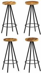 vidaXL Scaune de bar 4 buc, lemn masiv de mango, 30 x 30 x 76 cm (246239)