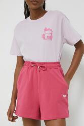 Fila rövidnadrág női, rózsaszín, sima, magas derekú - rózsaszín XS - answear - 15 990 Ft