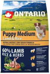 ONTARIO Puppy Medium Lamb & Rice 2,25 kg