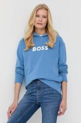 HUGO BOSS pamut melegítőfelső női, nyomott mintás, kapucnis - kék XS
