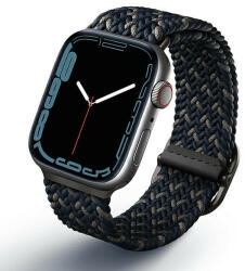 UNIQ Apple Watch 4/5/6/7/SE, okosóra szíj, kék, fonott, 42/44/45mm, UNIQ - gsmlive