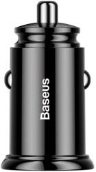 Baseus Circular 2xUSB 30W QC 3.0 autós töltő, fekete