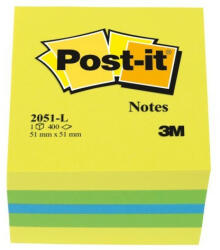 Post-it Cub Notes Adeziv Post-It 3M Neon 51 51 X 51 Mm 400 File (NOT074)