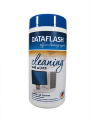 DATAFLASH Servetele umede pentru curatare suprafete din plastic, 100/tub, DATA FLASH (DF-1512)