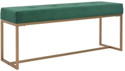 vidaXL Bancă, verde, 120 cm, catifea (247560)